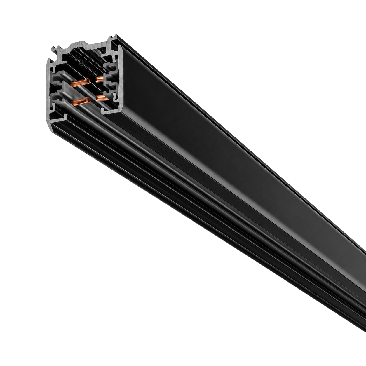 Stromschiene Aufbau 3-Phasen, schwarz, 1m